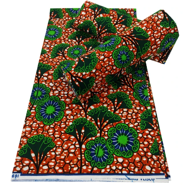 

Wholesale Veritable African Wax Print Fabric Ankara Batik 100% Cotton Fabrics 6 Yards/pcs For Garment