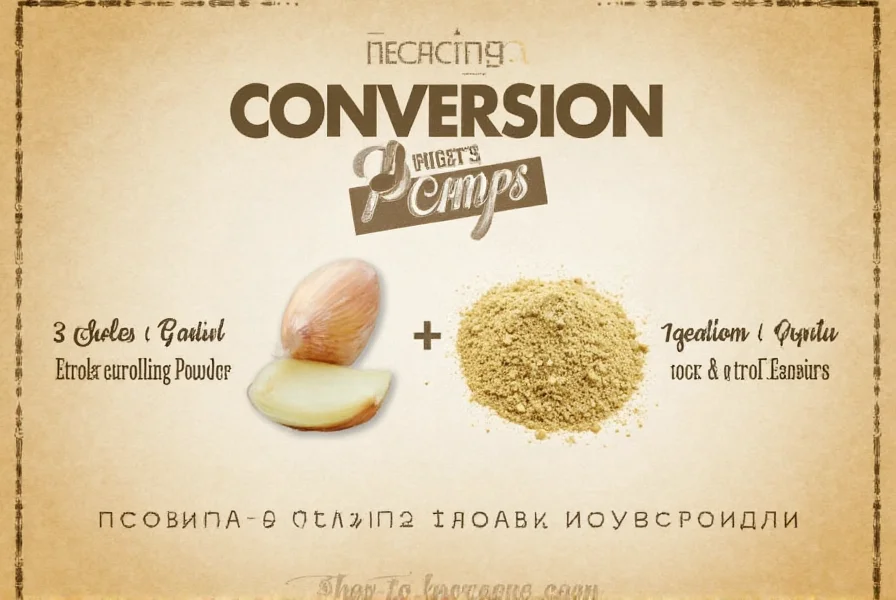 1 clove garlic equals how much powder
