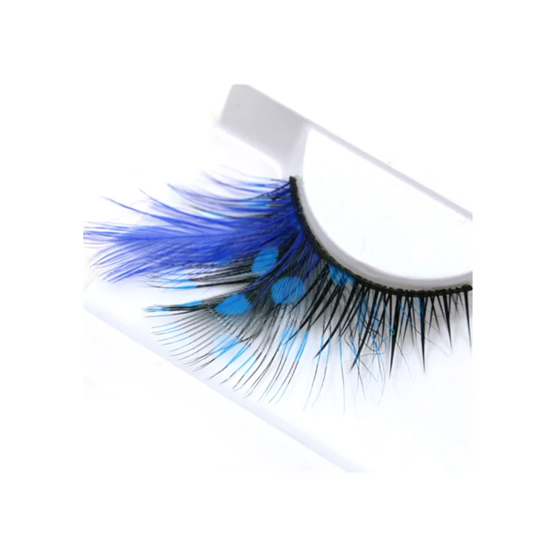 

2021 new listing soft colored thick exaggerated dramatic false eyelashes, Colorful