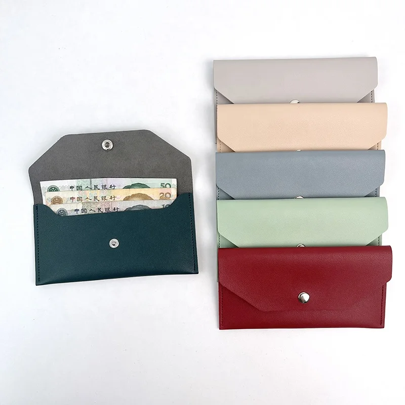 

Minimalist retro cash wallet clutch faux leather pocket reusable money envelope holder pouch file folder cosmetic pen bag