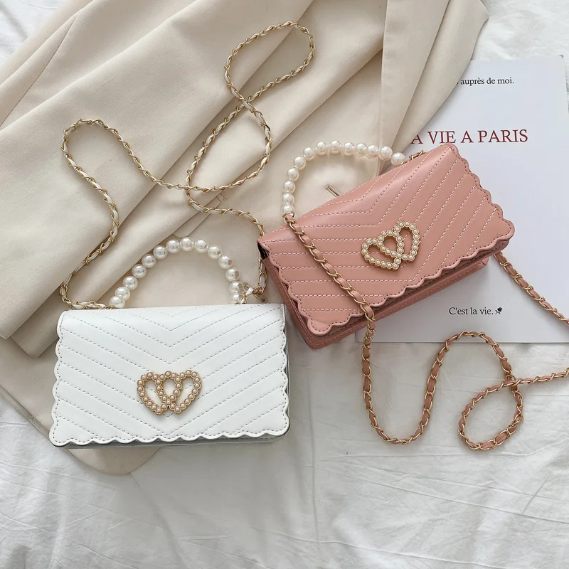 

Luxury Pearl Handle Toddler Girls Purse Designer Kids Handbags