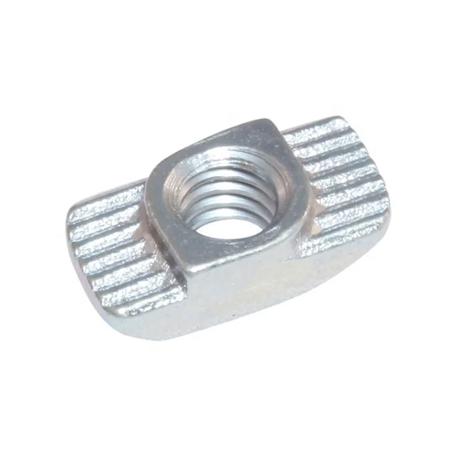 M4 M5 M6 M8 Galvanized Fastener Connection T Nut Hammer Head T-Nuts 10 Slot Connection Zinc Plated Zinc Surface for Carbon Steel