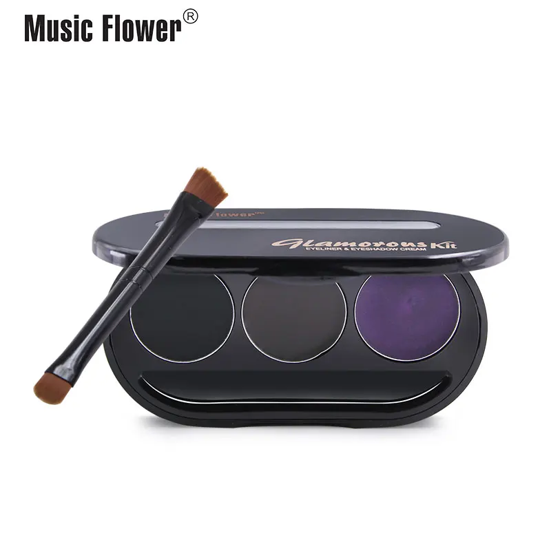 

2021 High Quality 3 In 1 Makeup Eyeshadow brow powder eyeliner