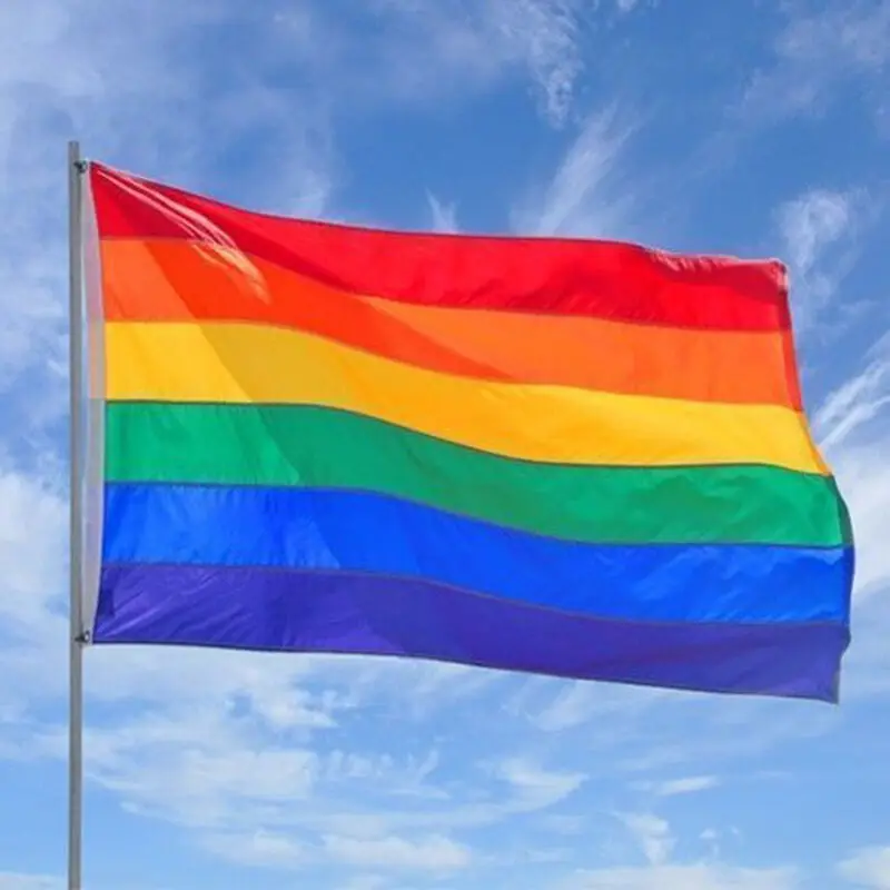 150*90 CM Polyester LGBT Polyester Flag Rainbow Flag Gay Pride Peace 5*3 FT 