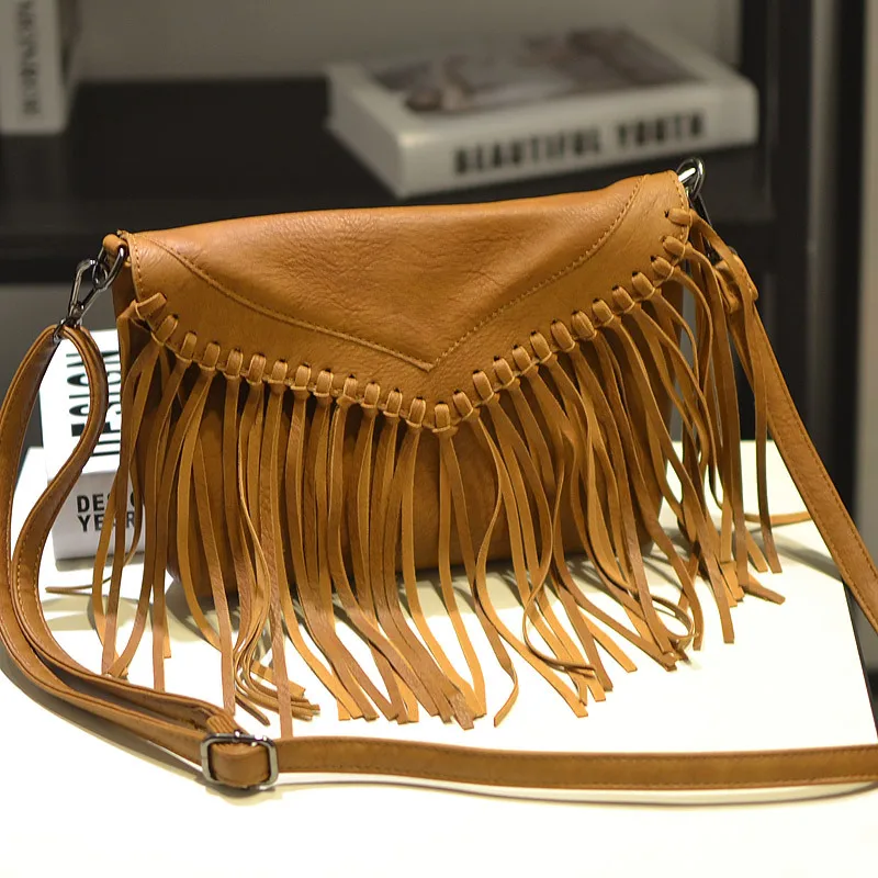 

Sac femmes 2021 summer envelope cross body messenger women ladies casual female vintage tassel fashion handbag, As pictures