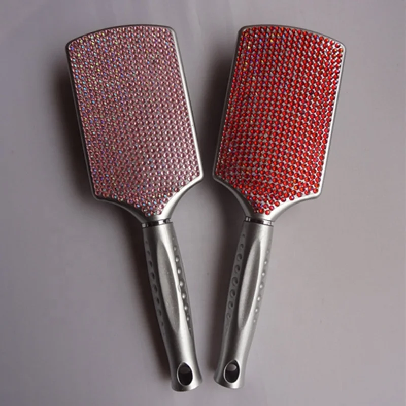 

Anti Static Detangling Massage Hair Brush Diamond Paddle Hair Brush, Customized
