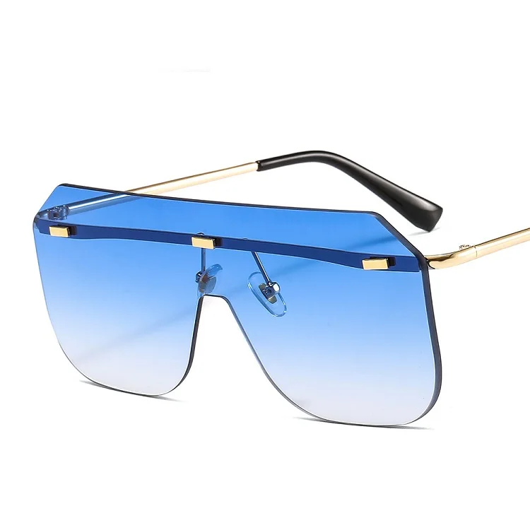 

6690 Fashion Custom Oversized Sunglasses Rimless Sunglasses 2021