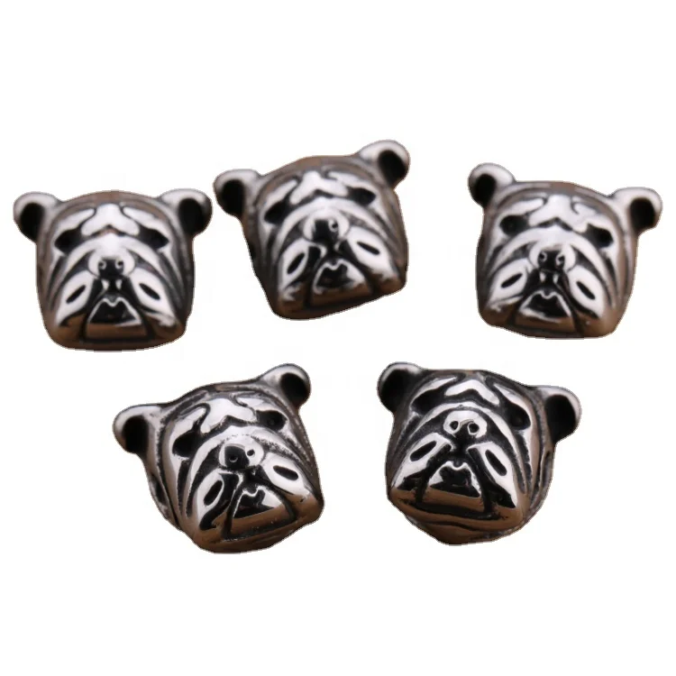 

Shar Pei Charms Design Kawaii Stainless Steel Cute Kawaii Charms for Bracelet Making Antique Silver Plated Pendants or Charms
