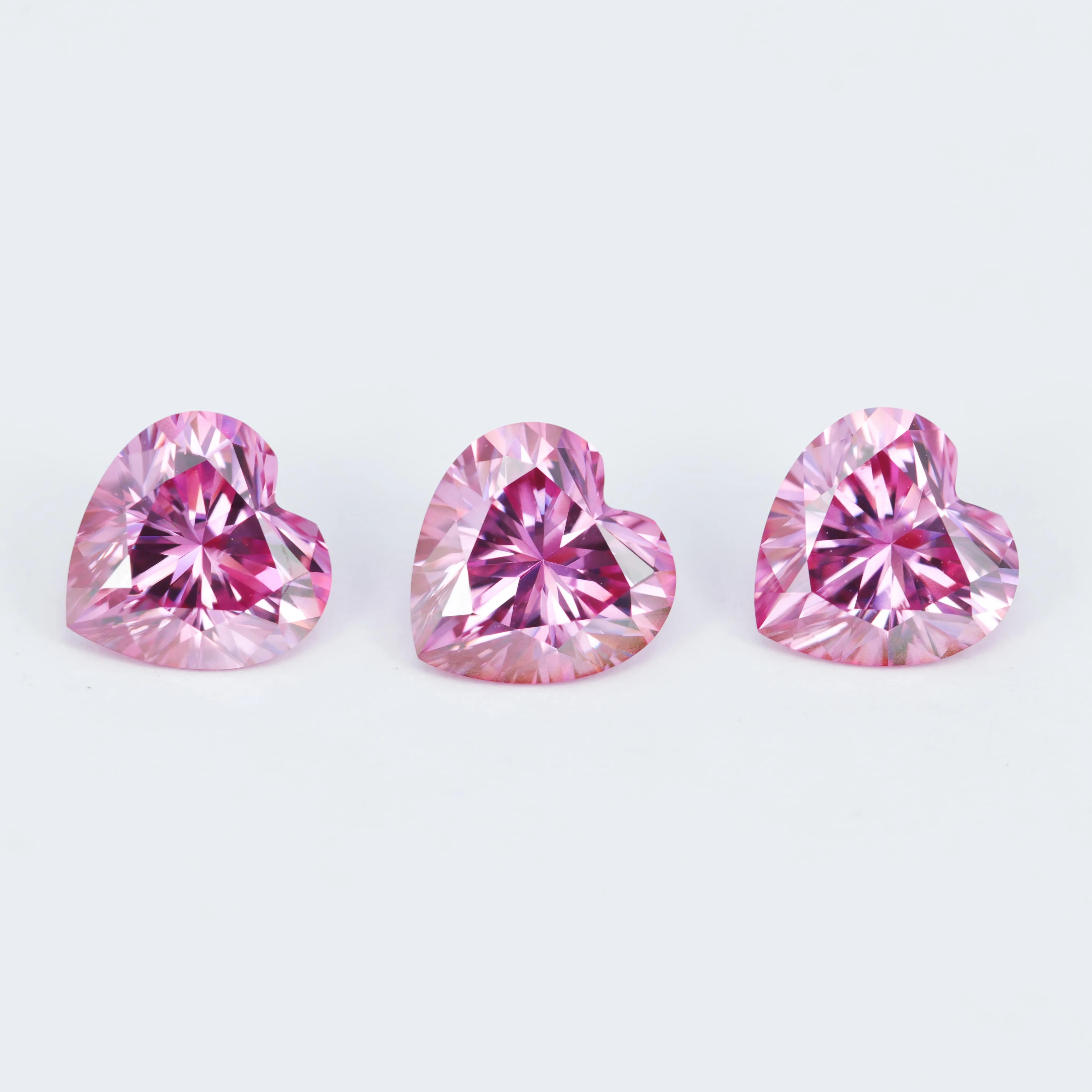 

Heart Cut Moissanite Diamond 6.5MM 1cts Free Fire Top Up Pink Moissanite Diamond
