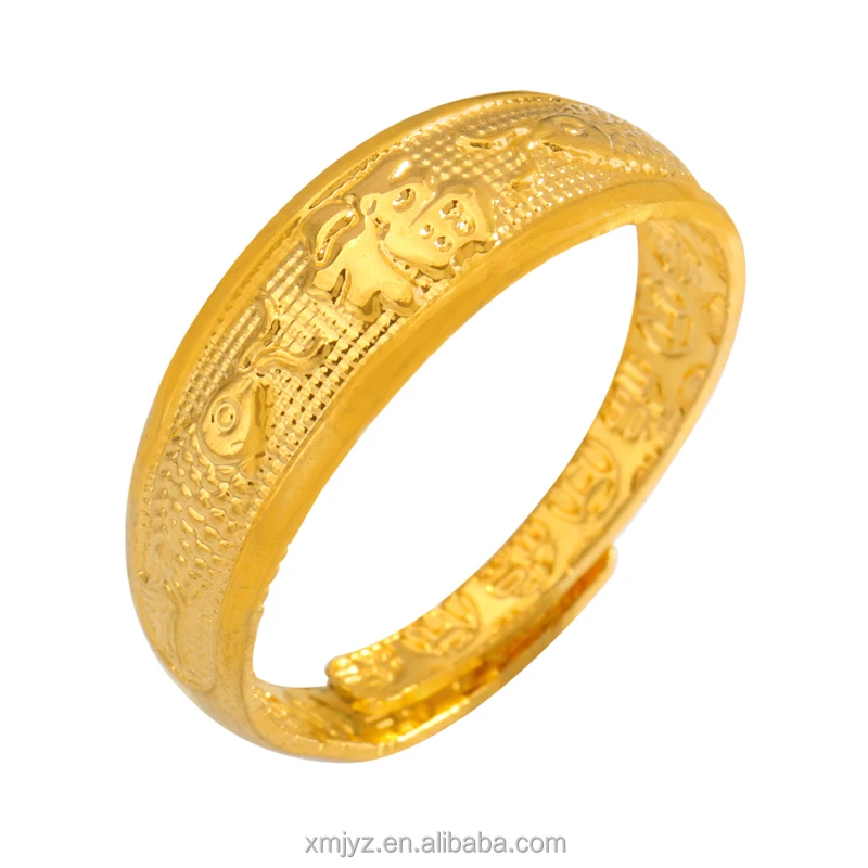 

Aliexpress Rings Fu Word Open Ring Adjustable Ring Female Gold-Plated Source Factory Wholesale