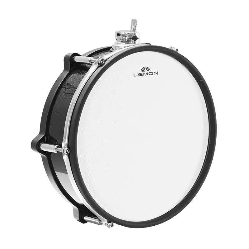 Lemon Drum Pad 10" Dual Zone Wooden Mesh Drum Parts for Electronic Drum with Tom Holder & Clamp