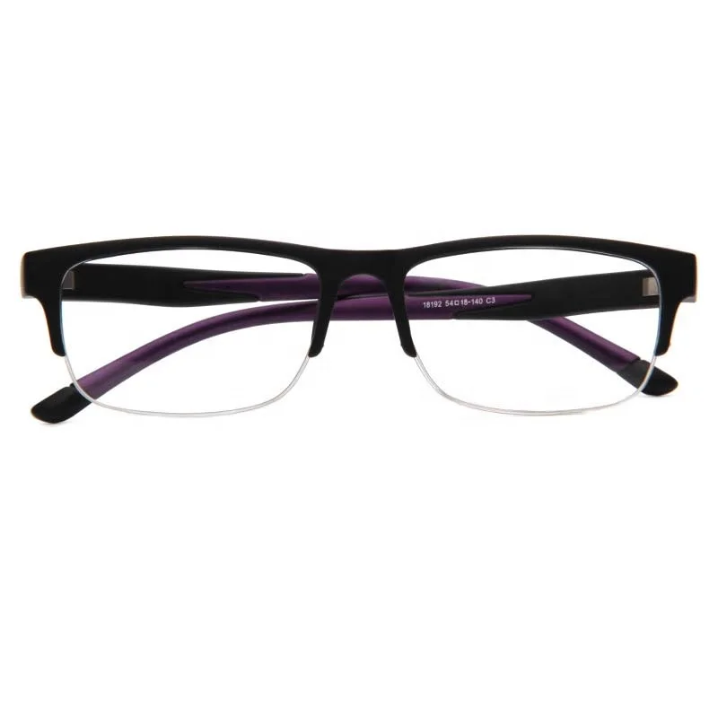 

Rectangle TR90 Flexible Prescription Eyeglasses Semi Rimless Eyewear Optical Spectacle Frames, 1 color