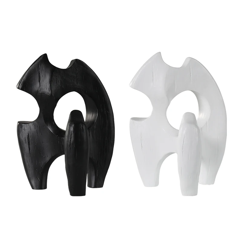 

Modern simple arched white resin furnishings creative decoration