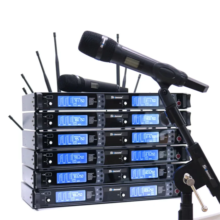 

Wireless microphone for conference system with display for podcast interview vlogging video recording