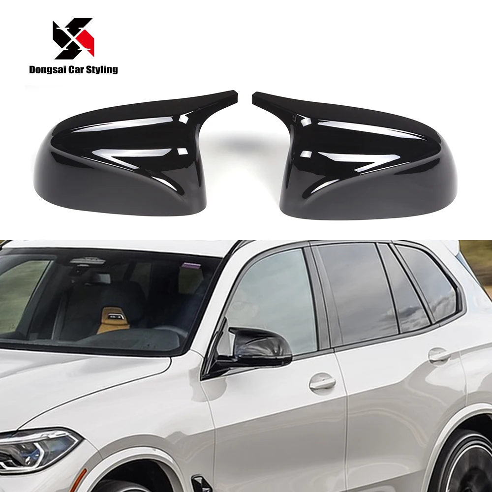 

ABS Gloss Black Side Door Rear View M Look Wing Mirror Housing Covers Caps for BMW X3 G01 X4 G02 X5 G05 X6 G06 X7 G07