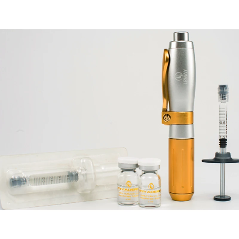 

factory sell 3ml 5ml atomization hyaluronic acid serum injection pen, Gold/black/red/pink etc.