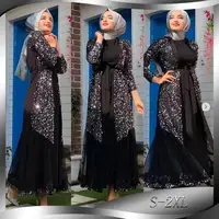 

2020 newest luxury turkey fashion magnificent latest long Sequins abaya for muslim women muslim long dress robe dubai