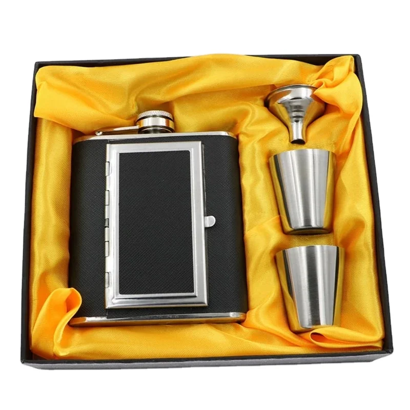 

Mikenda Pocket Drinking Liquor Flask Portable Stainless Steel Hip Flask 7oz Wine Mug Wisky Bottle With Box Mini Drinkware