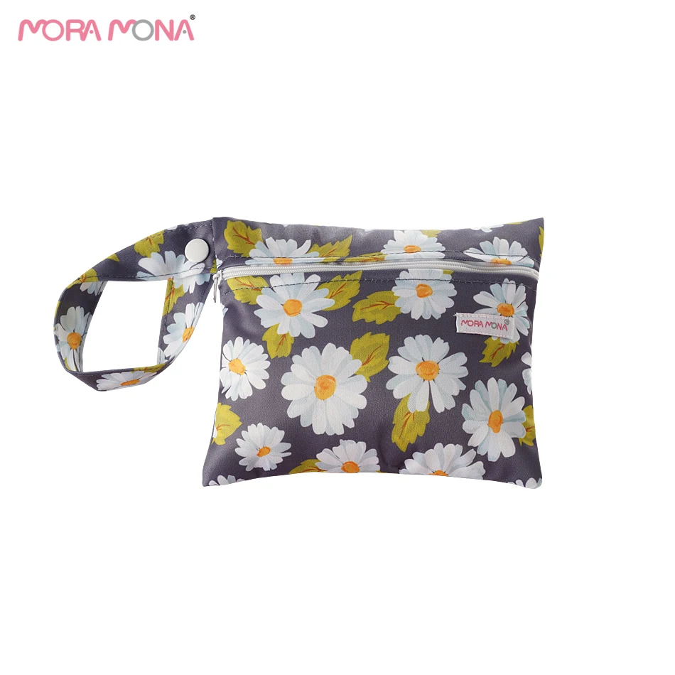 

Moramona Mini Reusable Washable Sanitary pads Wet Bag TPU Polyester Bag For 6-8pcs Sanitary pads, Colorful