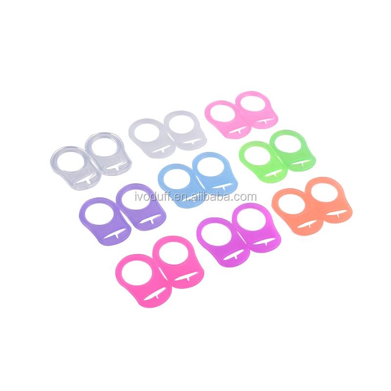 

Transparent Color Silicone Dummy Pacifier Holder Clip Adapter for MAM Nipple ring