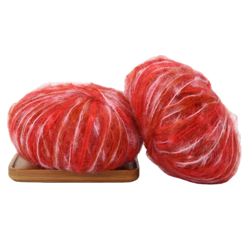 
Wholesale mixed color Fancy Mahair wool blend Acrylic yarn Hand knitting yarn 