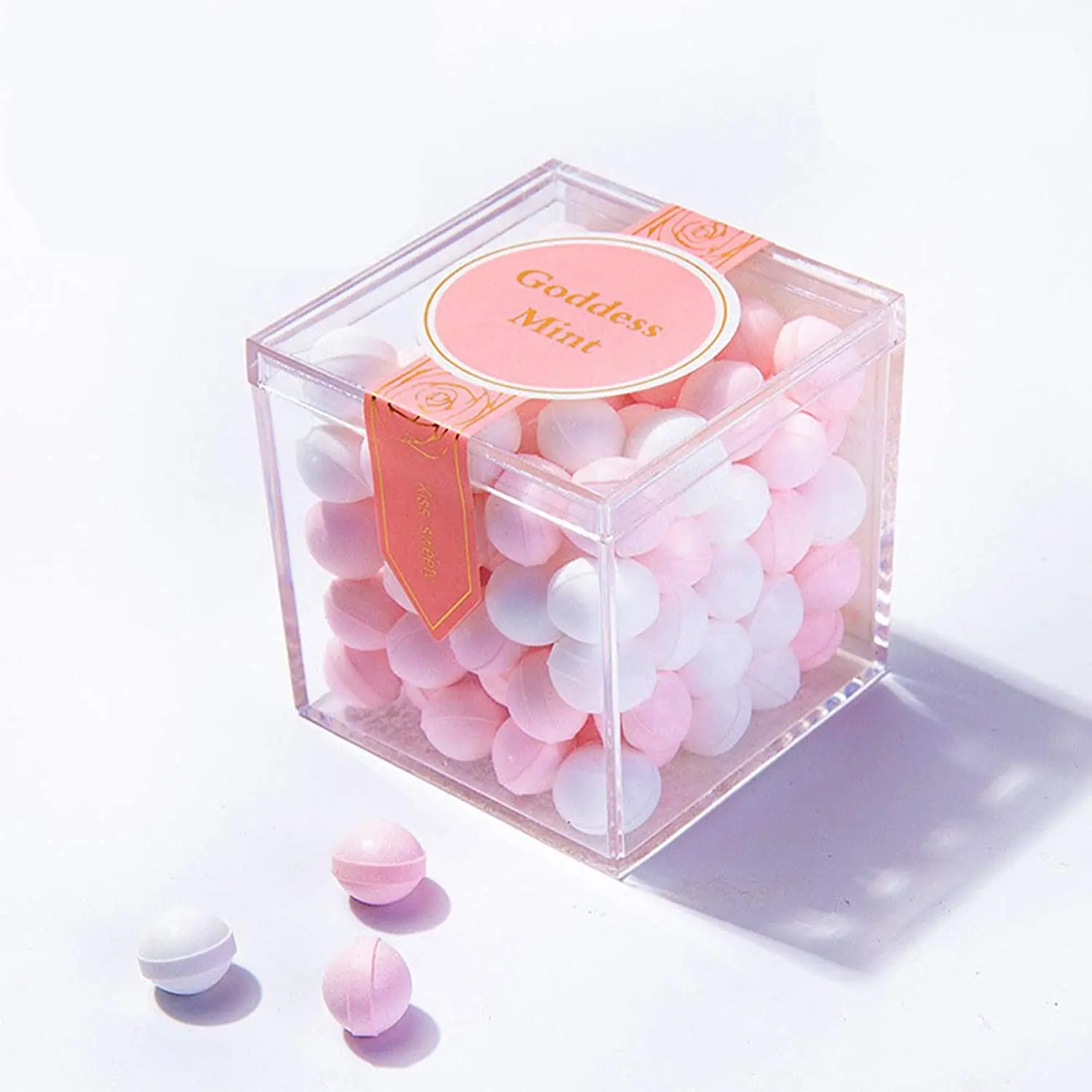 

Acrylic Plastic Box with Lid 2x2 12 Packs Cube Case Small Mini Party Gift Wedding Candy Box, Clear