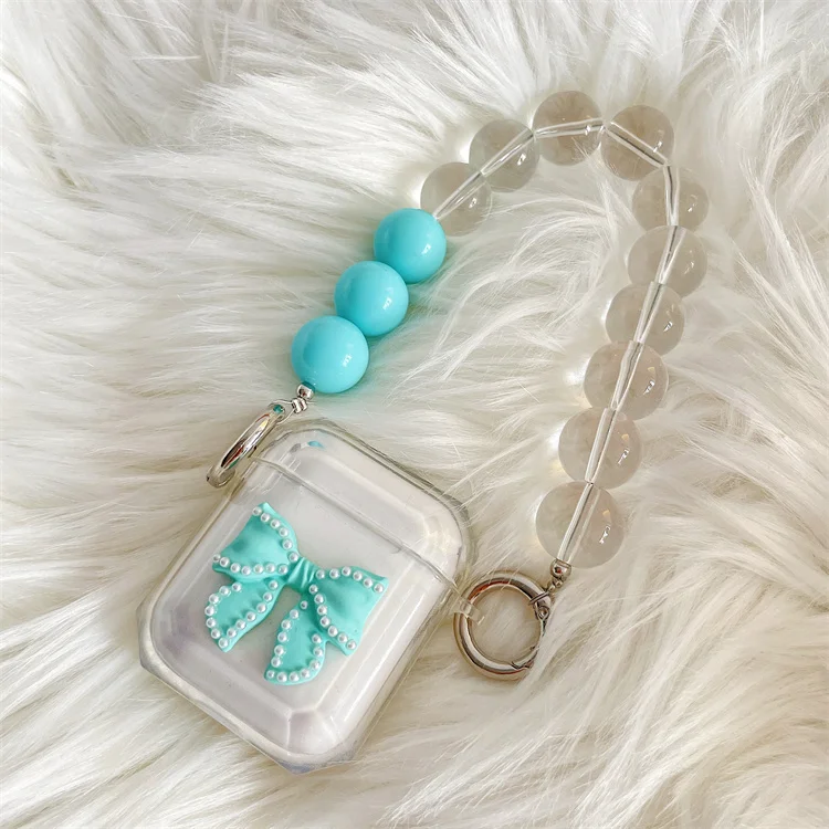 

Girl Custom Designer Soft Clear Case with Bracelet Key Chian Case for Airpods pro 1 2 for Airpods 2 Pro