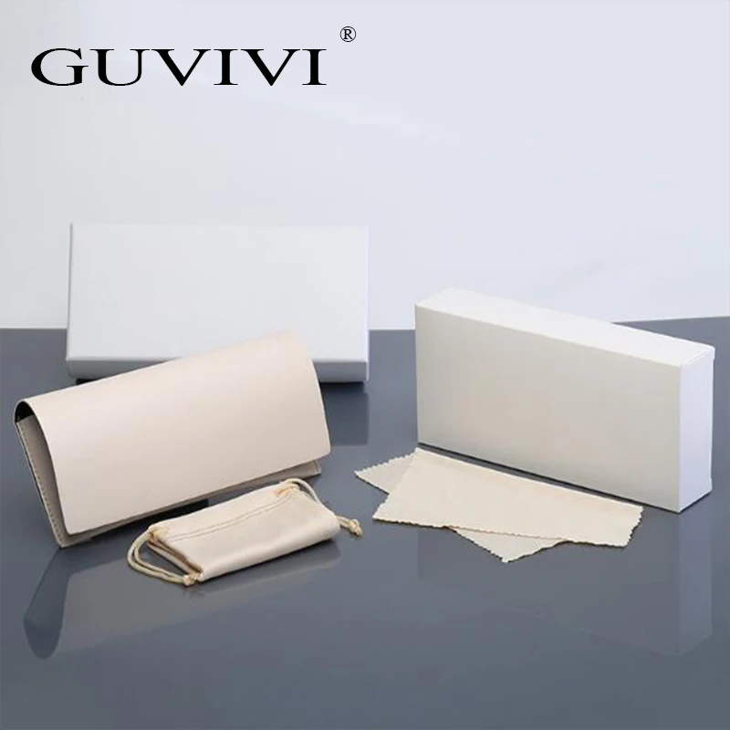 

Guvivi Wholesale Luxury Paper Case PU Leather Sunglasses Case Cloth Bags Folding Glasses Case Suit