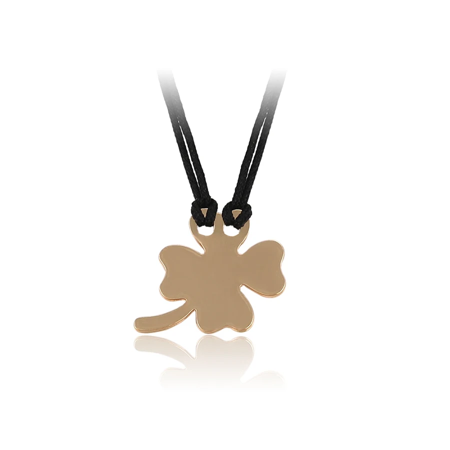 

47101 Xuping Internationally recognized clover pendant couple rope necklace