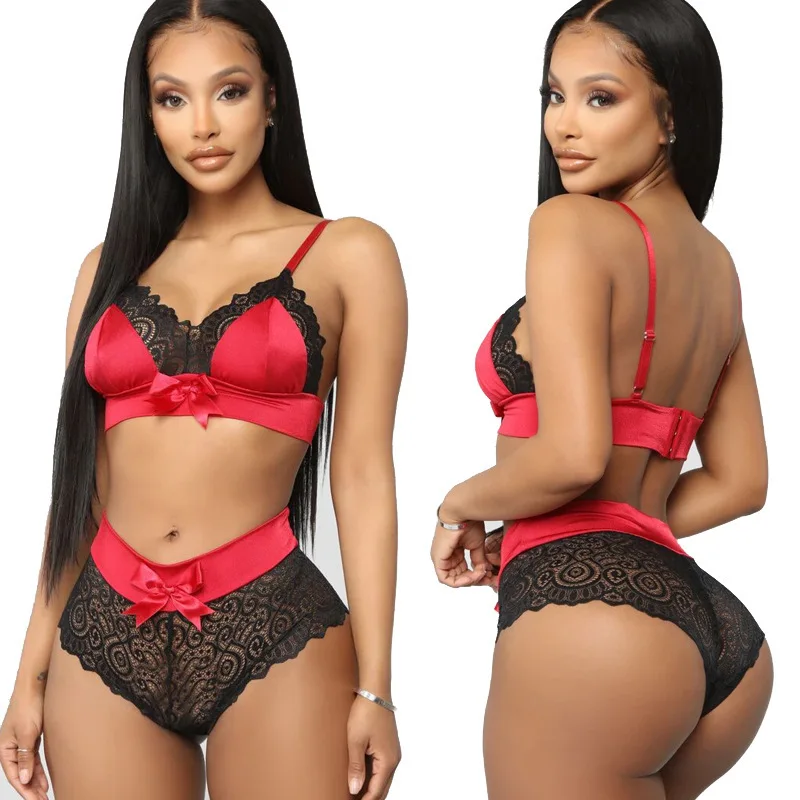 

Sexy Women's Lace lingerie Underwear Sexy Spandex Bra & brief sets, Picture shows