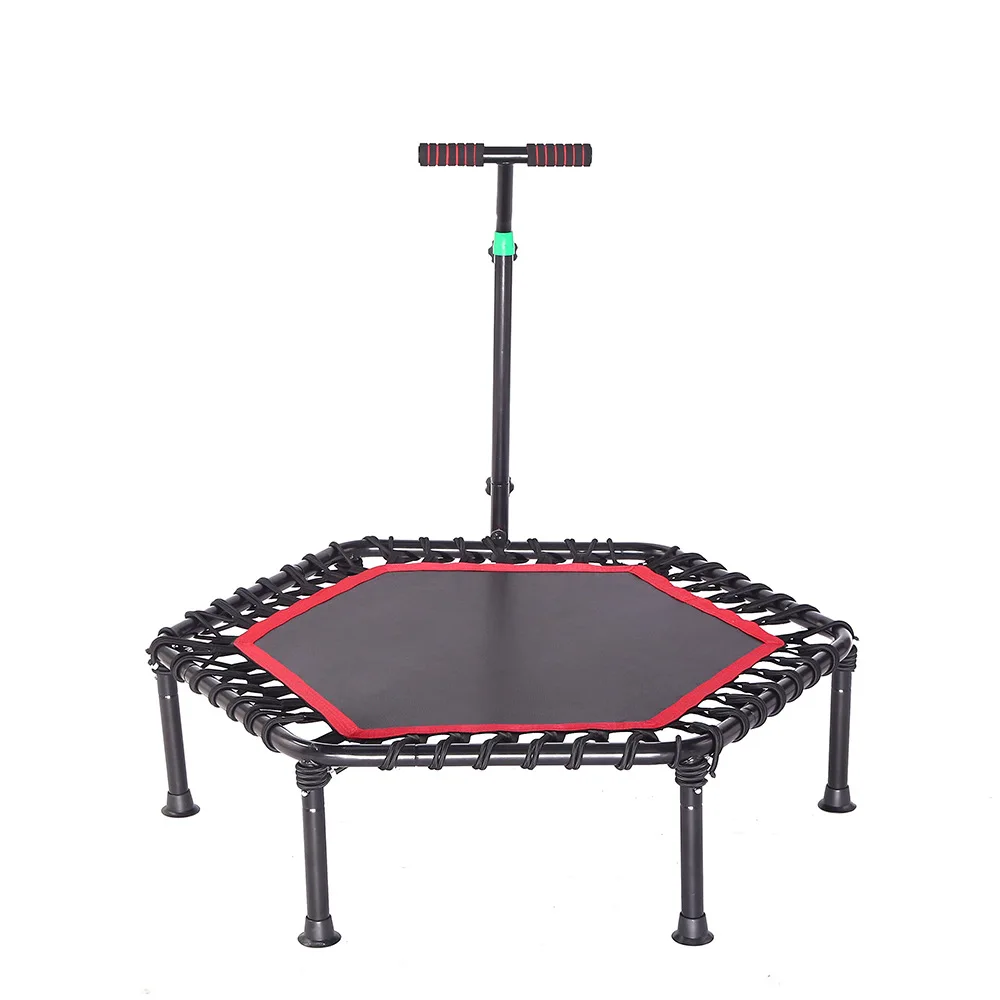 

45inch Octagonal Silent Fitness Indoor Bungee Rebounder Jumping Cardio Trainer Workout Trampoline with Adjustable Handle Bar