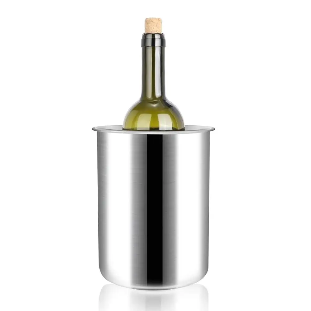 

Stainless Steel Wine Chiller Bucket Insulated Wine Cooler/Champagne Bucket Keeps Wine Cold, As picture shown