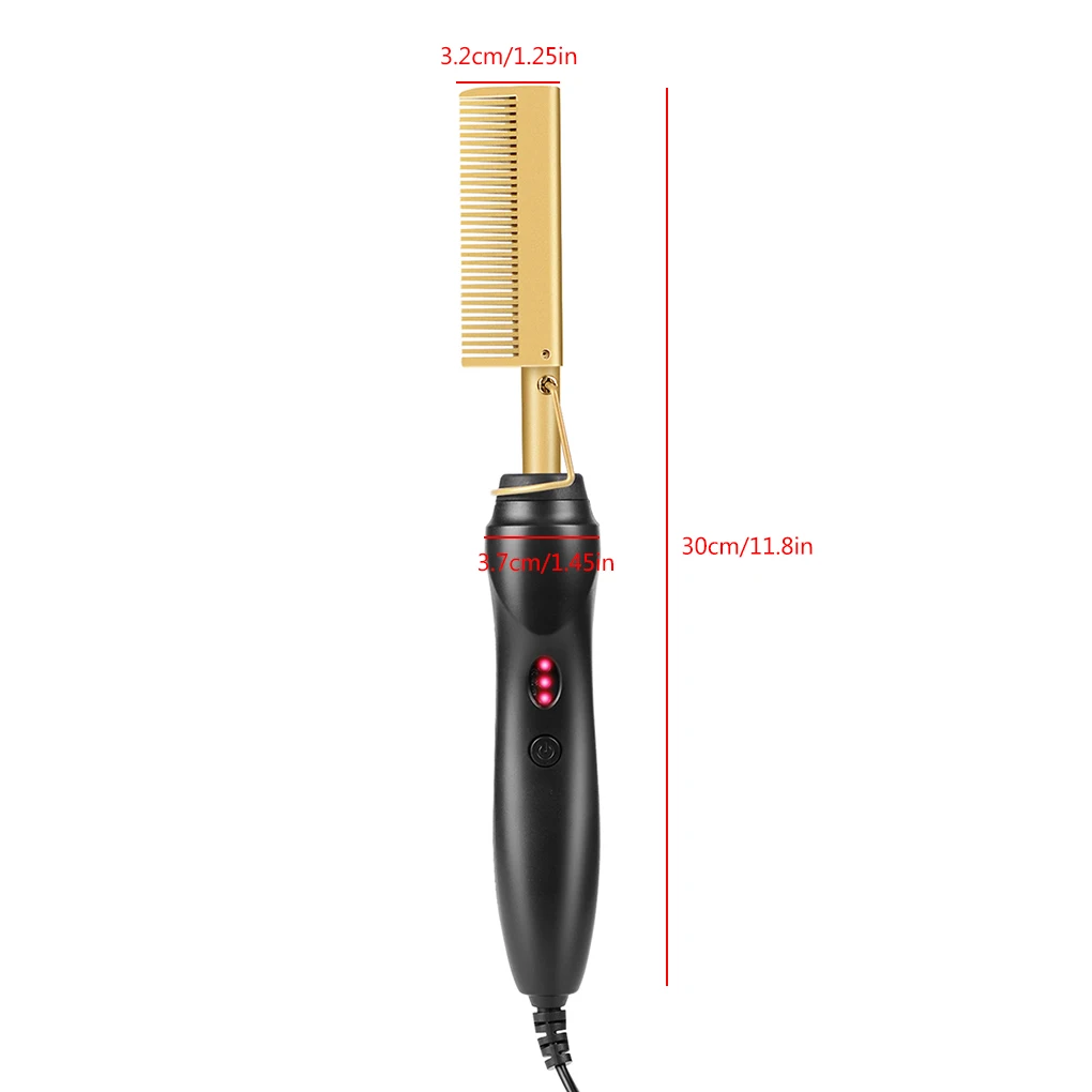 

Wholesale Professional Small Temple Comb High Heat Straightener Pressing Electric Hot Comb electric hair straightener