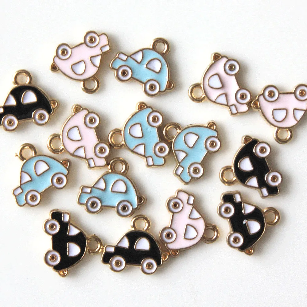

Enamel Cute Mini Tiny Car Taxi Charms Pendant Kawaii For Baby Kids Girls Jewelry Earring Bracelet Makings