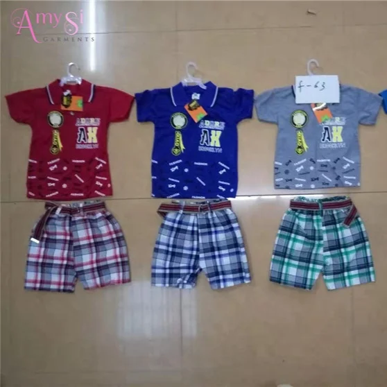 

1.95 USD BT098 Mix styes 2020 Fashion new 2 pcs children boutique kids clothes short sleeve baby t shirt boys clothing set, Mixed color as pictures