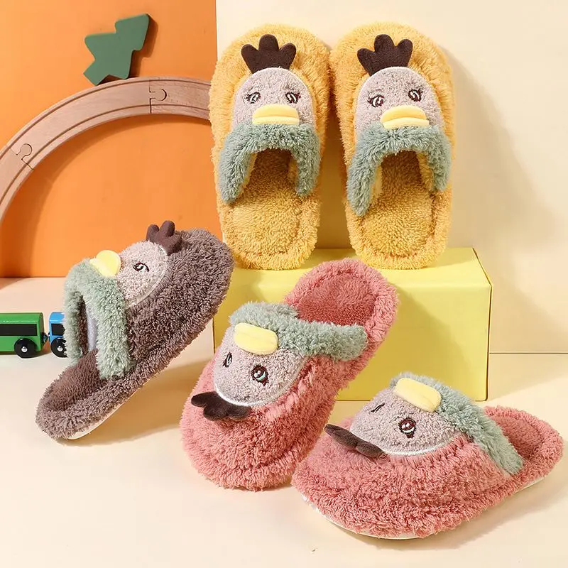 

Factory wholesale kids bedroom slippers winter fur slippers for toddler kids slippers, As shown