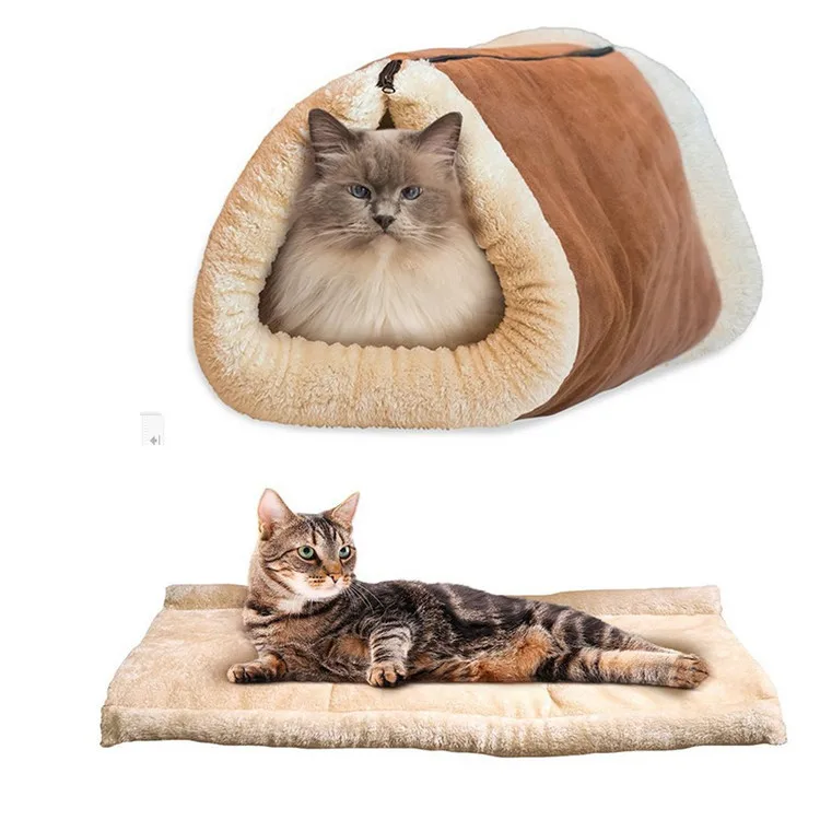 

Amazon Cheap Price wholesale Cat Sleeping Bag Cat Mat Pet Cat Tunnel Bed, Brown