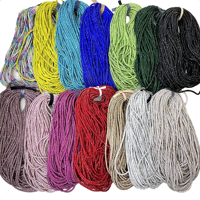 

S589 New Arrival 6mm Luxury crystal diamond rhinestone cord for hoodies crystal rhinestone rope tube for shoe lace