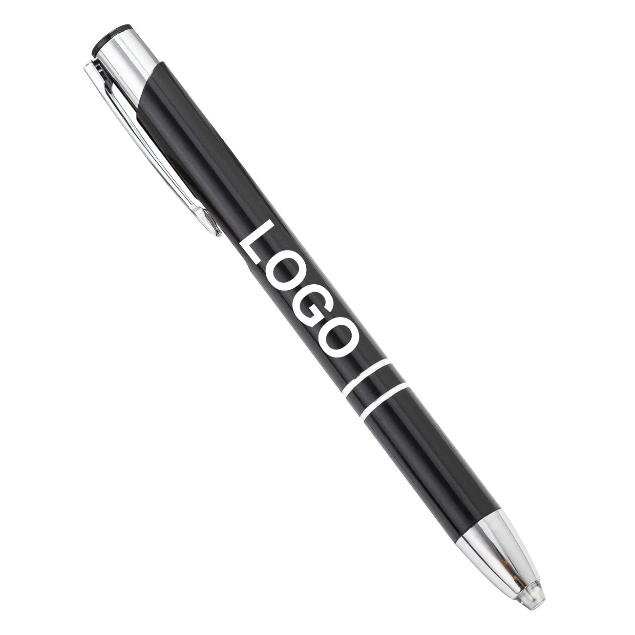 

Touch LED light ballpoint pen multifunctional 3-in-1 metal pen with custom logo for promotion gift