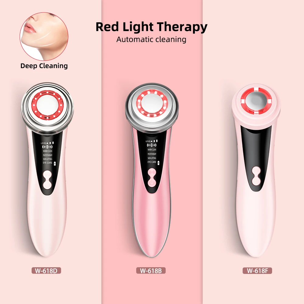 

new beauty product ideas 2022 beauty machine face lifting tightening at home beauty equipment led facial device, Pink/white