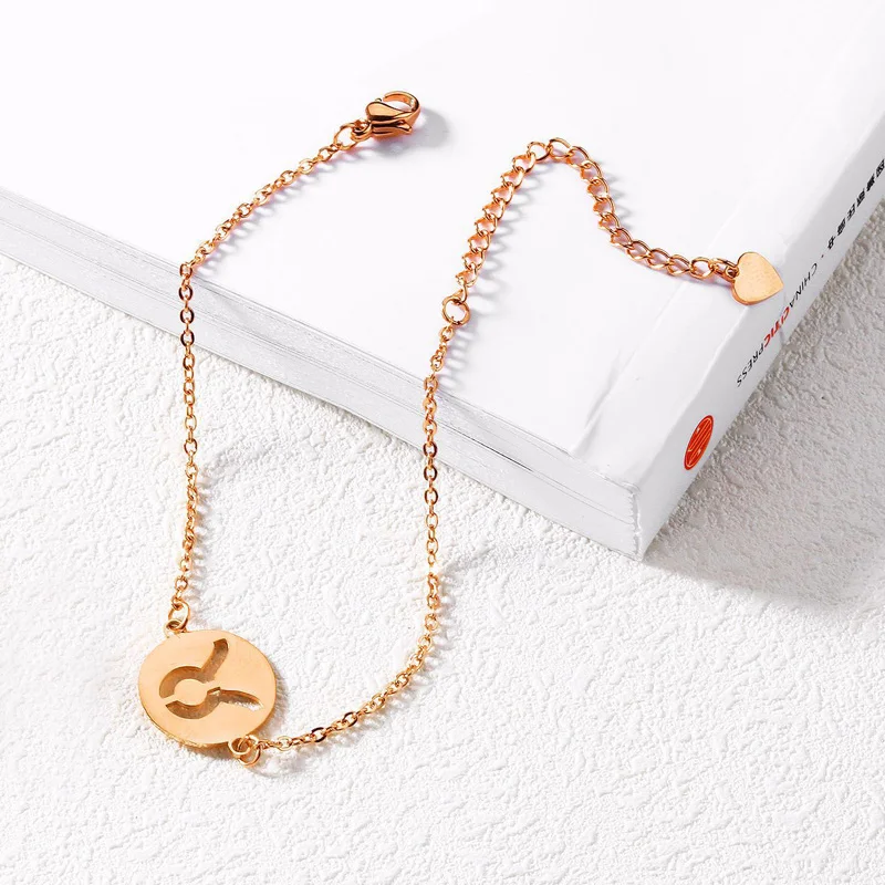 

Girls Women Zodiac Sign Rose Gold Charm Bracelets Jewelry
