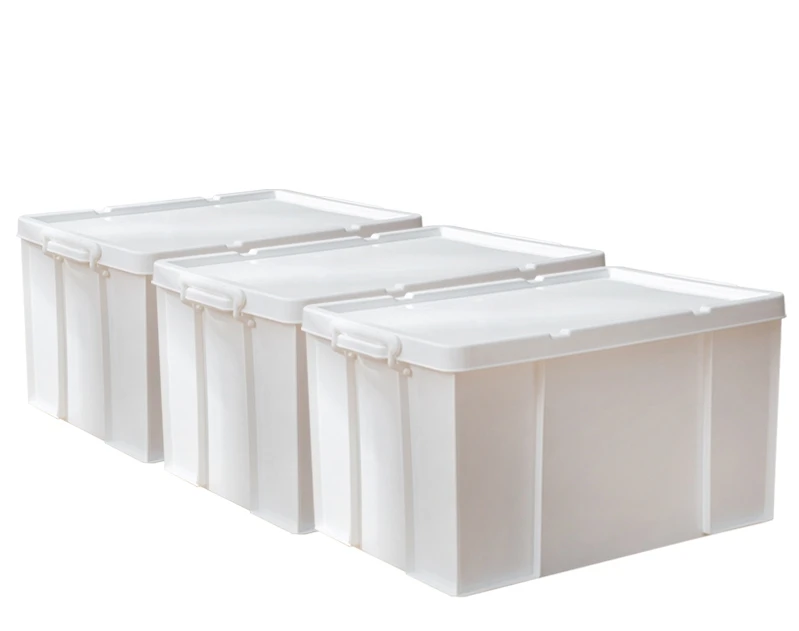 

Lids Plastic Storage Baske,Transparent Clear Pp Oversize Plastic Box For Storage Pp Plastic Storage Box, Milky