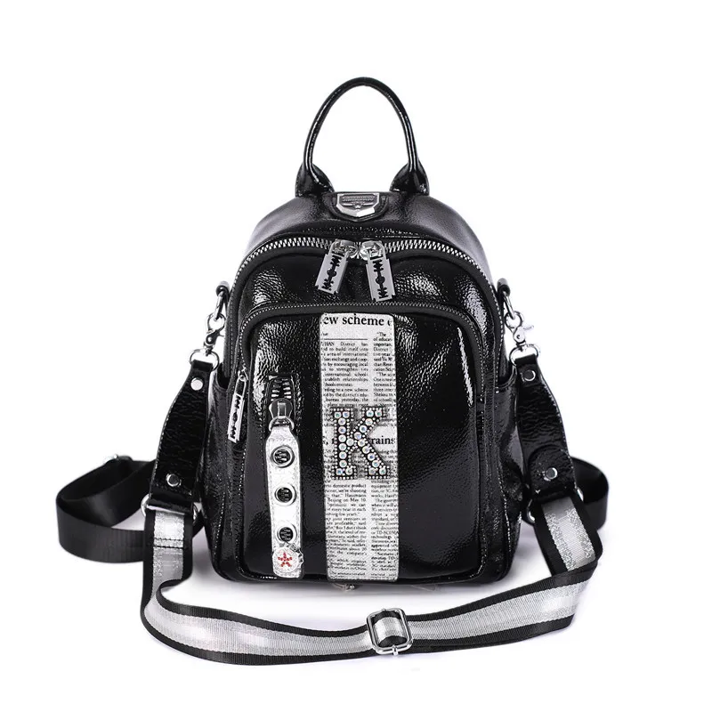 

High End Kaishilan Handbags Travel Backpack Bag With Crystal Bling Bag