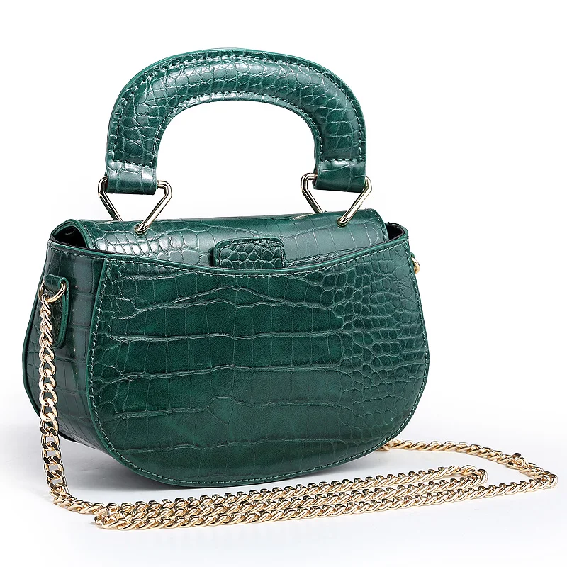

New Arrival Pu Leather Women Shoulder Bag Crocodile Skin Bag Crossbody Bags 2020 Ladies Designer Chain Handbag