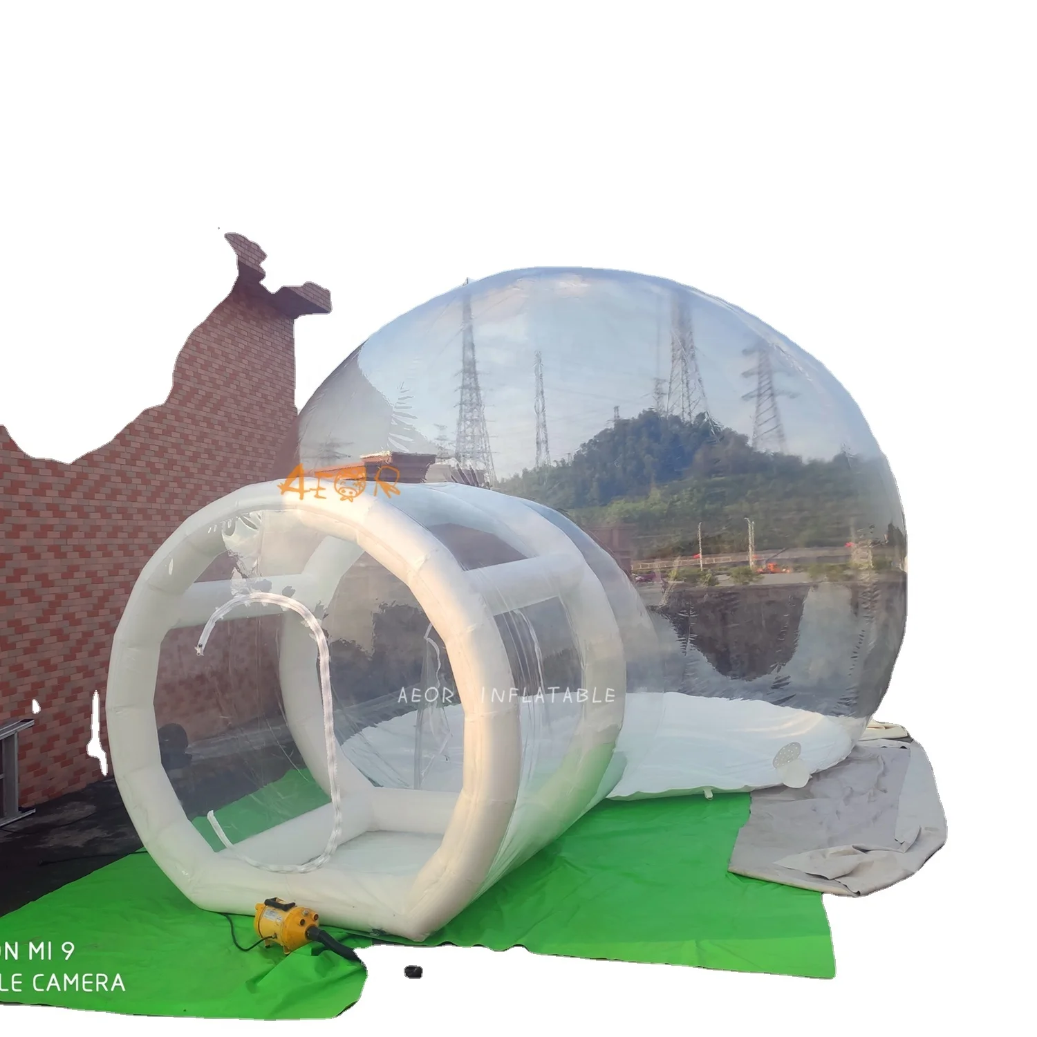 

Outdoor Bubble Tent Dome Commercial Inflatable Transparent Bubble Camping Tent with Single Tunnel