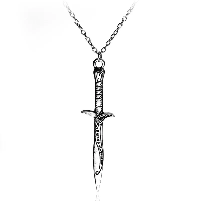 

Fashion Jewelry Hot Sale Stainless Lord Ring The Hobbit Sword Pendant Necklace Chain