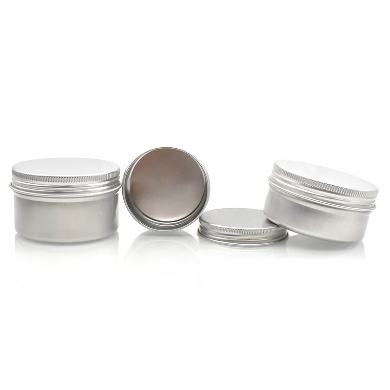 
free sample 1oz 2oz 50g 60g 120g 150g 180g 250g aluminum jars for cosmetic hand cream lip balm tea packing in stock 