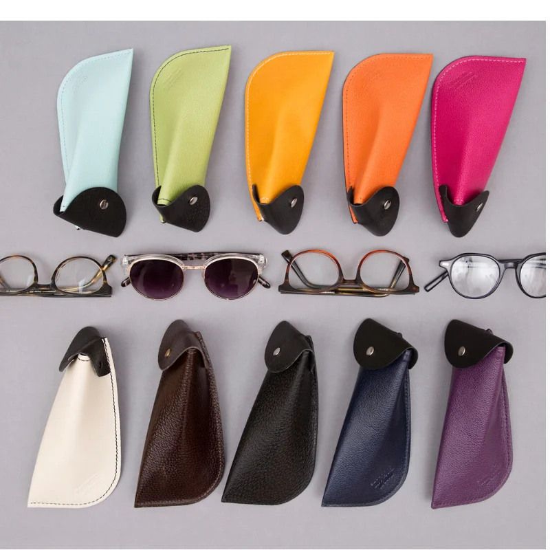 Soft Pu Leather Glasses Case Matte Sunglasses Bag Holder Eyeglass