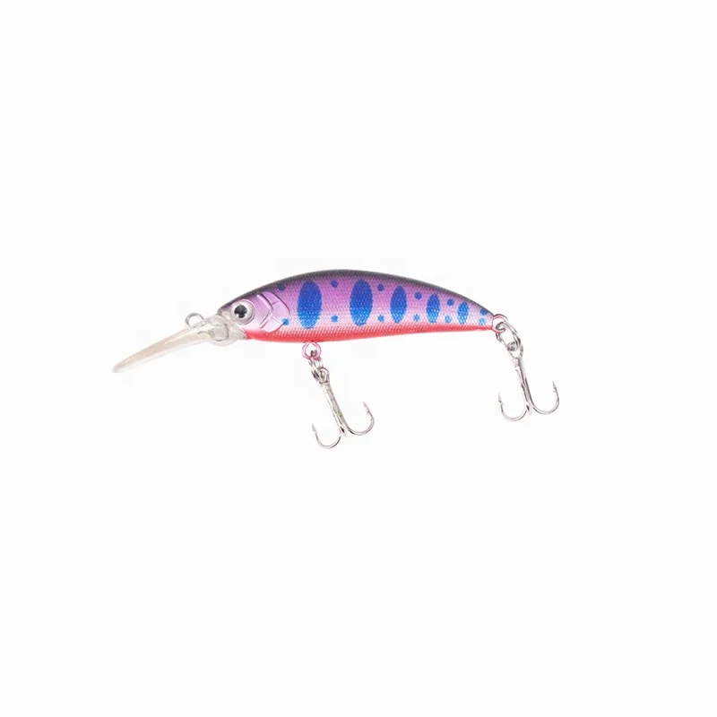 

Custom freshwater fishing submerged 4.5g 7.2cm hard bait fishing minnow blood trough hook minnow bait, 10 colors