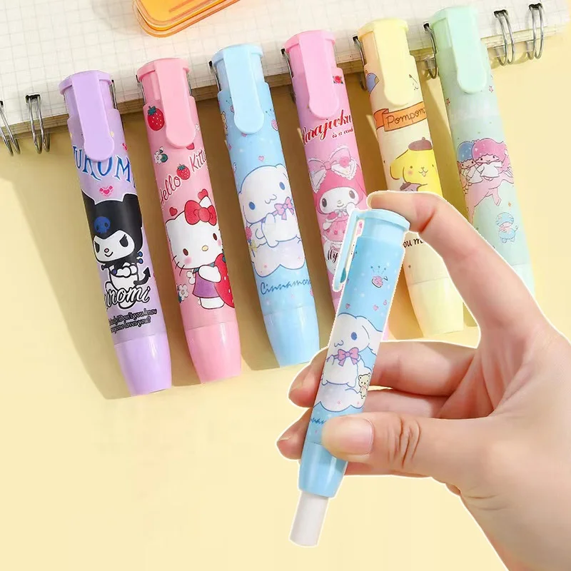 

School kids stationery exam soft pull out cartoon kawaii eraser for student